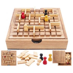 Engelhart Le Corridor - Jeu de Stratégie en Bois Écologique pour 2-4 Joueurs
