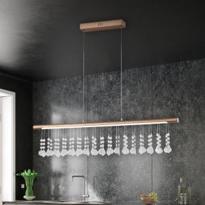 Näve NOBILIS Plafonnier suspendu à LED à intensité variable, acier vierge, 2831 K