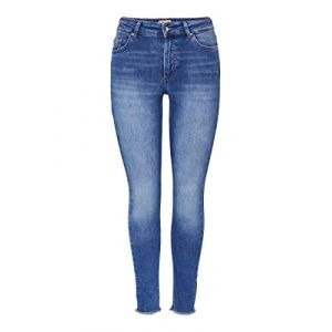 Image de Only Onlblush Life Midsk Ankraw Rea12187 Noos Jeans, Denim Bleu Moyen, 34 Extra Short Femme