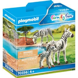 Image de Playmobil Family Fun 2 Zebras avec bébé 70356