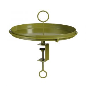 Mica Decorations Plateau Aston avec pince - H30 x Ø31 cm - Métal - Vert foncé