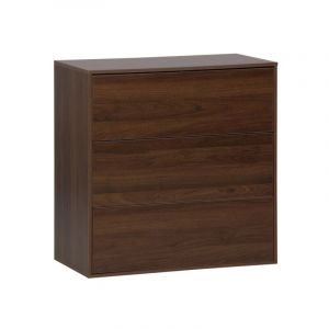 Commode, module de rangement décor bois noyer 3 tiroirs - Kompo
