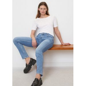 Marc O'Polo T-shirt ample en jersey flammé à encolure bateau Blanc Marc O?Polo - Couleur Blanc - Taille XS
