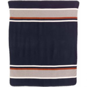 Declikdeco Plaid jacquard recyclé Gioia Marine 140 x 185