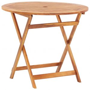 VidaXL Table pliable de jardin 90x75 cm Bois d'acacia massif. Produit Neuf ! Garantie 0 ans !