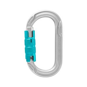 Edelrid Mousqueton ovale Power 2500 Triple II avec manchon étroit, couleur : argent