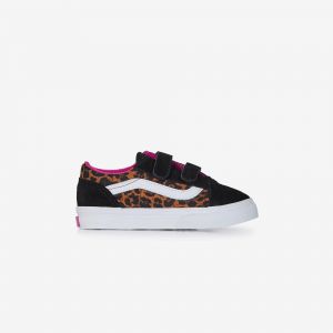 Vans Old Skool V Leopard Noir/rose - Bébé -