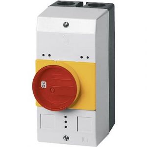 Image de Eaton Boîtier vide CI-PKZ0-GRVM 263525 avec interrupteur rotatif (L x l x h) 158 x 80 x 126 mm rouge, jaune 1 pc(s)