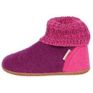 Giesswein Wildpoldsried Kids Chaussons Montants Mixte Enfant, Violet (Veilchen 392) 32 EU