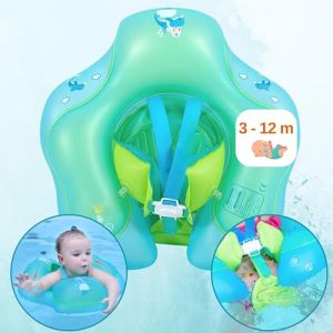 Image de Trendy and Chic Bouée Double Flotteur de Sécurité Piscine Mer Plage - Bouée Gonflable Apprentissage de la Natation avec Harnais pour Bébé et Enfant - Modèle pour Bébé de 5 à 11 kg