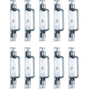 Alberts 864583 Poignée de porte | type St. Etienne | galvanisée, en bleu | 160 x 30 mm | kit de 10