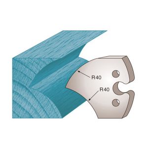 Diamwood Platinum Jeu de 2 fers profilés Ht. 50 x 5,5 mm jet d'eau M209 pour porte-outils de toupie