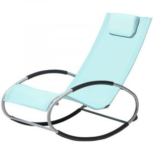 Beliani Chaise de jardin à bascule menthe CAMPO