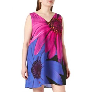 Image de Desigual Robe courte à imprimé photo pâquerettes Violet - Taille 38