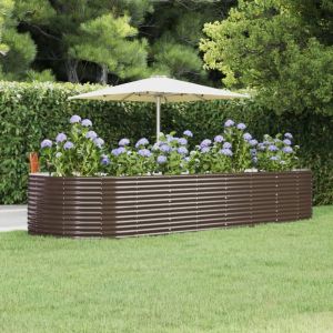 VidaXL Jardinière Marron 367x140x68 cm Acier enduit de poudre