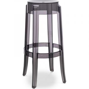 Privatefloor Tabouret Design Transparent - 75cm - Victoria Queen Gris clair