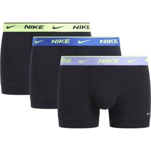 Nike Shorts Boxer Pack De 3 - Noir/violet/bleu/jaune Fluo, pointure Medium - ['Noir'] - Taille Medium