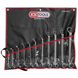 KS Tools Jeu de clés polygonales contre-coudée 11 pièces