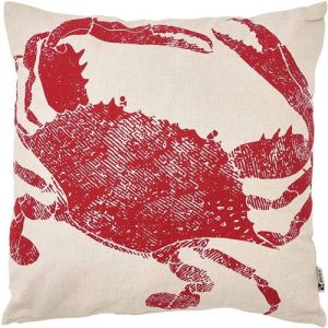 Batela - Coussin en coton Sea 45 x 45 cm Crabe rouge