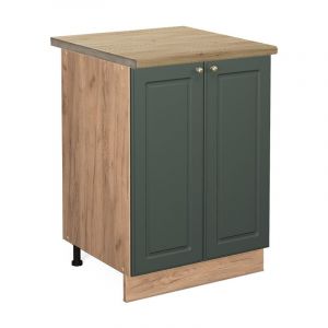 Meuble bas de cuisine Fame-Line, Vert Or Campagne, 60 cm, pt Ch&ecirc;ne Vicco