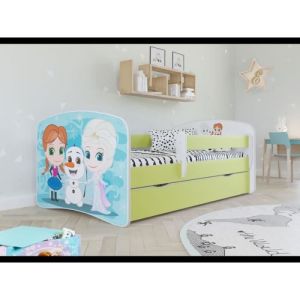 Kocot Kids - Lit babydreams 2 vert La Reine des neiges tiroir et matelas inclus 140/70