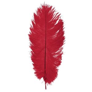 Ruedelafete Sachet de 1 Plume d'Autruche 55-60cm, Rouge/Bordeaux