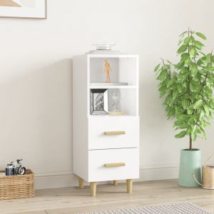 VidaXL Buffet Blanc brillant 34,5x34x90 cm Bois d'ingénierie