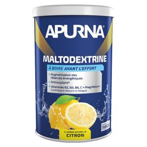 Apurna / Endurance / Avant l' éffort / Maltodextrine / Citron / Pot 500g