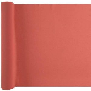 Ruedelafete Chemin de table en tissu Crêpe 3m, Terracotta