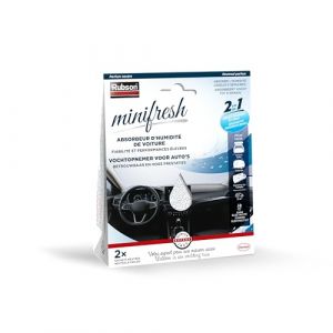 Rubson Absorbeur d’Humidité Minifresh Voiture (2 sachets de 50 g) – Déshumidificateur d'air idéal pour petits espaces : voitures, coffres, vans, camping-car etc. Efficace jusqu'à 6 semaines.