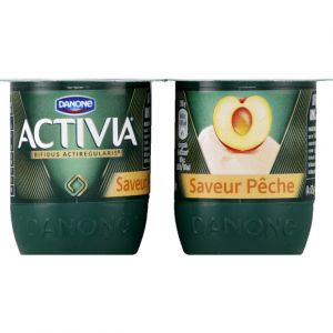 Danone Activia Saveur peche - Les 4 pots de 125g