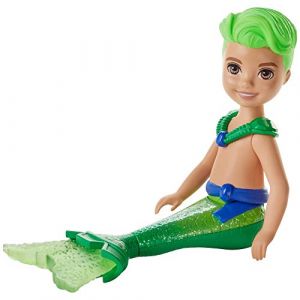 Mattel Dreamtopia Chelsea Merboy Doll, 6.5-inch, Green