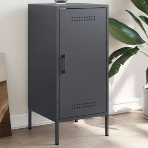 VidaXL Buffet anthracite 36x39x79 cm acier laminé à froid, meuble de rangement, meuble de rangement de cuisine, meuble de rangement de salon