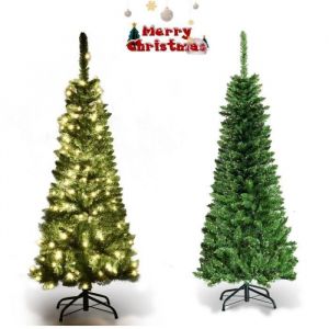 Giantex Arbre de Noël 135 cm avec 150 Lumières et 226 Branches, Support Métallique Pliable