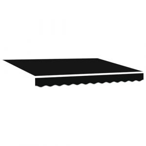 VidaXL Tissu de remplacement pour store de 3x2.5 m noir