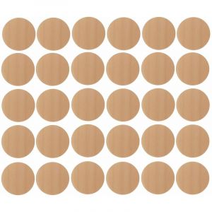 Cyclingcolors 30x Cache vis adhésif autocollant diamètre 20mm bouchon trou meuble table chaise maison, bois pin clair