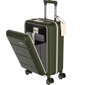 Valise ONYX 35 L, Bagage à main, Bagage Cabine, Poche frontale pratique, 55 cm, Olive