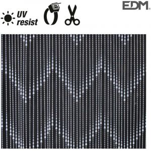 Rideau de perles en plastique blanc 90x200cm 48 lanières EDM