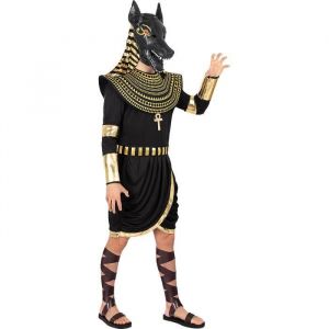 Funidelia | Déguisement Anubis pour homme Égypte, Pharaon, Cultures, Pays - Déguisement pour Adultes et accessoires pour Halloween, carnaval et fêtes - Taille XXL - Noir
