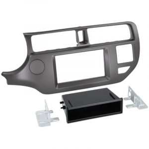 Acv Adaptateur de façade 2-din pour avec vide poche kia rio 09/2011-> > anthracite