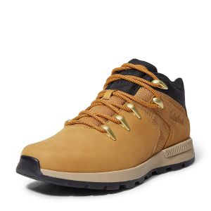 Timberland Bottines en cuir nubuck miel avec patch en Mesh cousus sur la tige