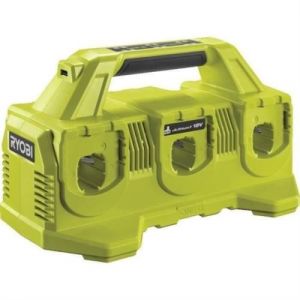 Ryobi Chargeur secteur lithium 18V 6 ports ONE RC18640 Chargeur 6 batteries a la suite