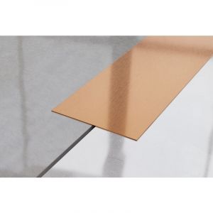 Ilcom - Bande murale décorative en acier inoxydable 10cm x 244cm - Cuivre satiné