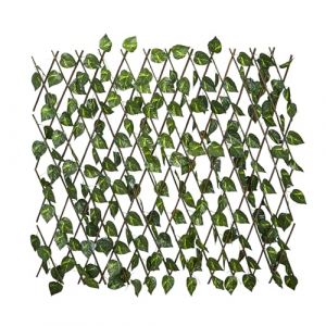The home deco factory HOME DECO FACTORY, HD0511, Treillis Feuillage Artificiel 180x90 cm, Décoration Intérieure et Extérieure, Plante Durable, Résistant aux Intempéries, Vert, Bois-Osier