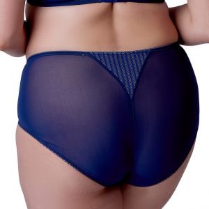 Beauty Stripe Culotte taille haute - Bleu Profond