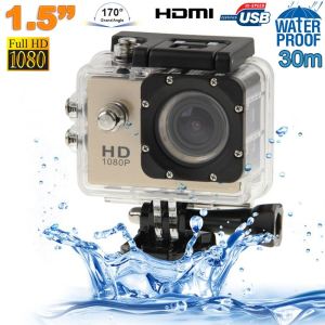 Image de Yonis Caméra sport étanche 30m caméra d'action Full HD 1080p 12MP