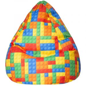 home24 Pouf poire enfant Bricks XL