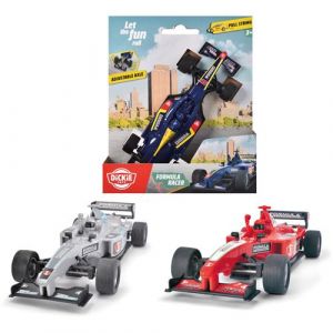 Dickie Toys Formule Racer (14 cm) - véhicule avec Corde à Tirer pour Enfants à partir de 3 Ans. Échelle 1:32, Couleur aléatoire, (203341035)