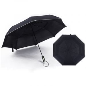 Parapluie RŽsistant Aux Vents et Bourrasques - Compact - Ouverture Automatique - Bande RŽflŽchissante - Fishtec