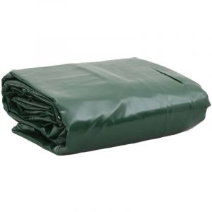 VidaXL Bâche, Couverture de Toit Résistante aux UV, Bâche de Protection pour Meuble de Jardin Remorque Voiture Extérieur, Vert 2,5x3,5 m 650 g/m²